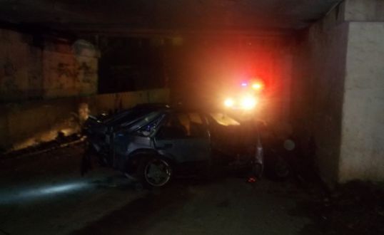 Наехал на препятствие