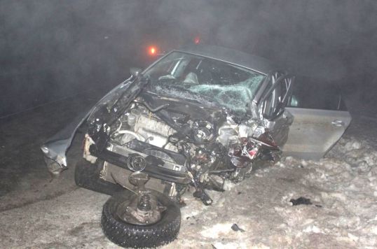 В двойном ДТП погиб водитель