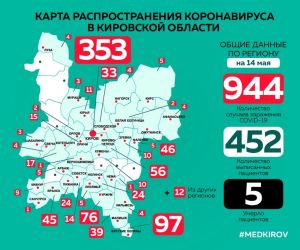 Количество заболевших коронавирусом в Котельниче и районе не изменилось