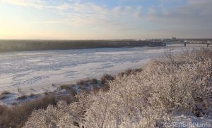 Начался ледостав на Вятке